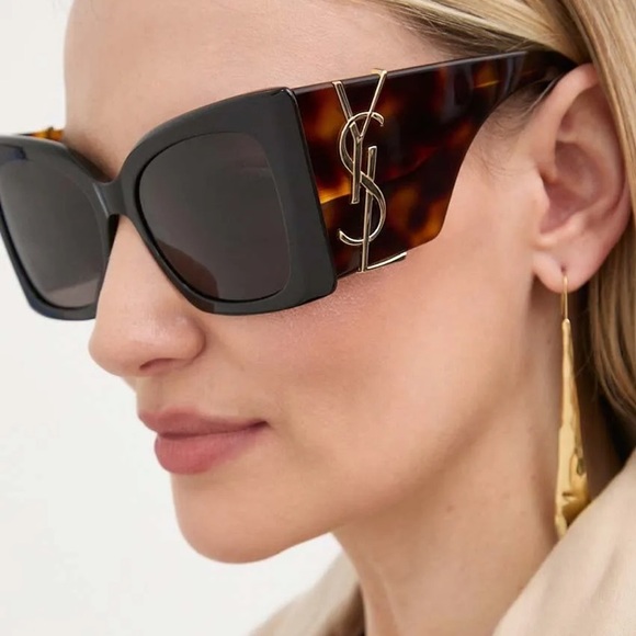 NEW SAINT LAURENT SL M119 BLAZE 003 BUTTERFLY WOMEN SLM119 003 BROWN SUNGLASSES - Picture 1 of 12